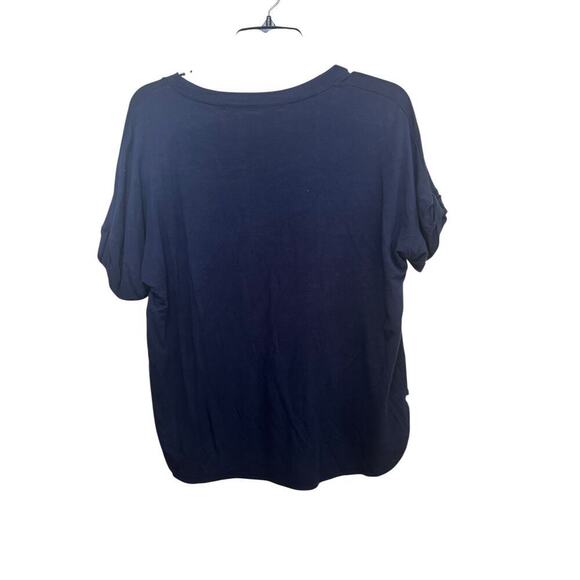 Michael Stars Women's Blue Crew Neck Twist Front T-Shirt Top Size XS - Picture 4 of 6